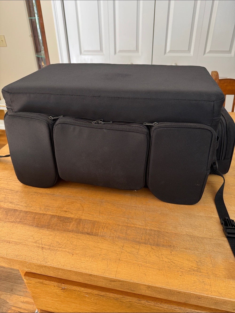 T-Bags Black Padded Motorcycle Tour pack Travel Bag